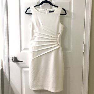 Size 4 Elegant White Ivanka Trump Cocktail Dress